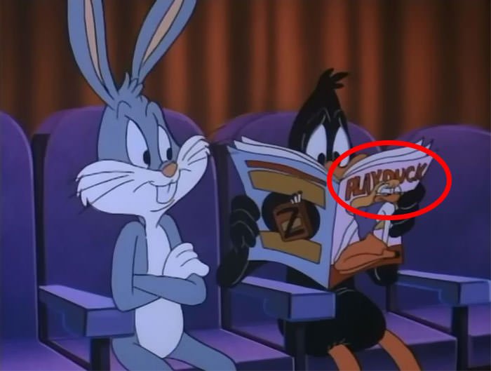 Daffy Reading Playduck Magazine, Alongside Bugs Bunny