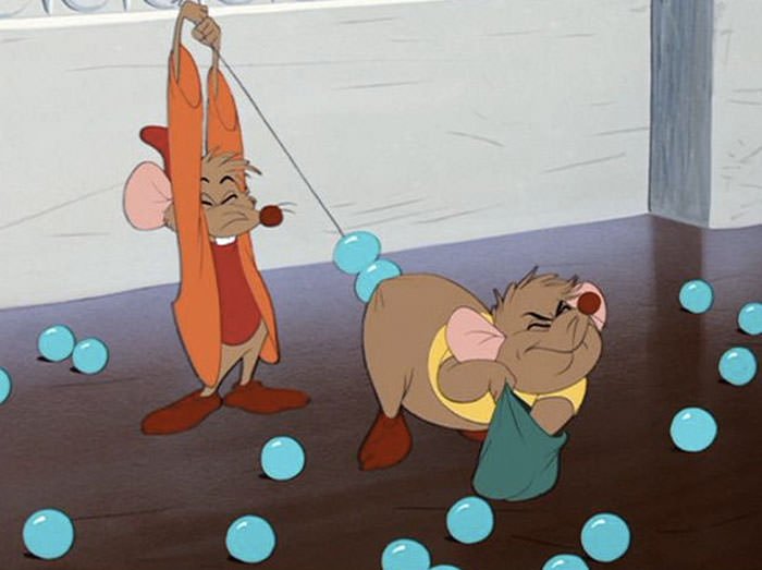 Jaq And Gus Are Nobly Trying To Recover The Pieces Of Cinderella’s Destroyed Necklace, But End Up Looking Like Something Different Was Happening Out There