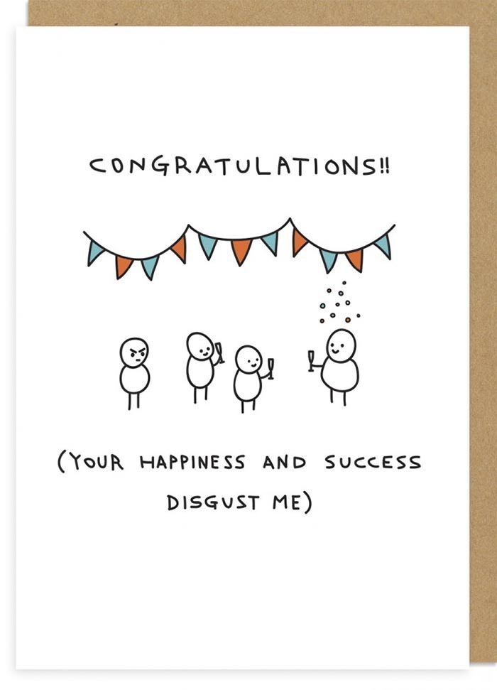 Demotivating rude greeting cards