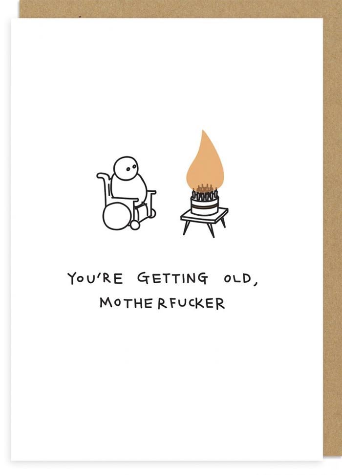 Demotivating rude greeting cards