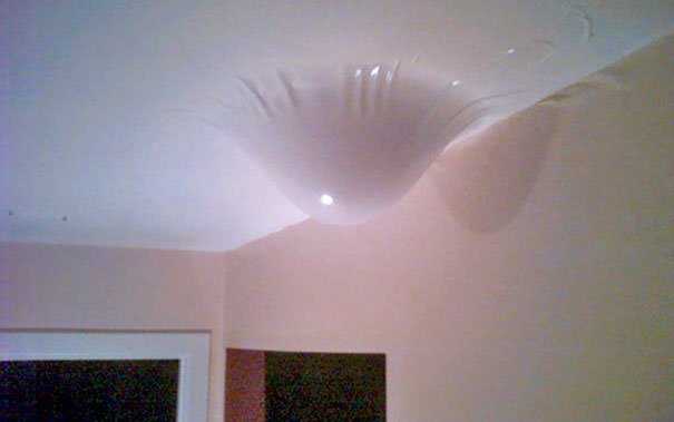 Some Water Running From The Roof Got Stuck By The Paint On The Ceiling. Now What?