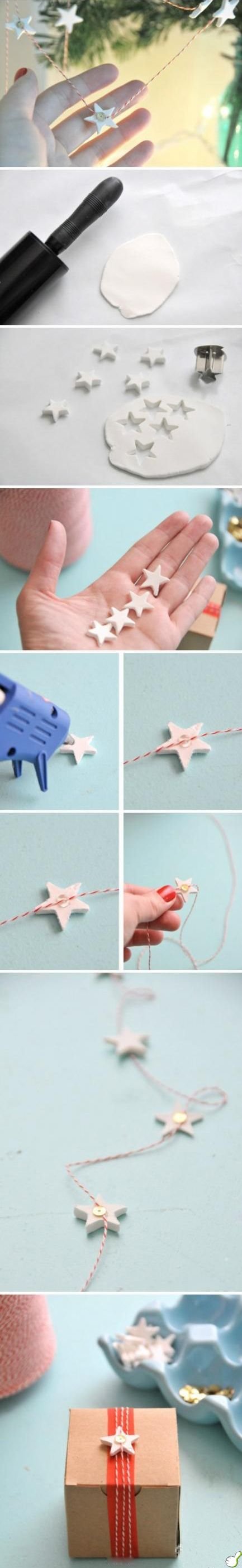 Scandinavian inspired star garland..totally going to twist this and use cinnamon dough during xmas to put on my tree!