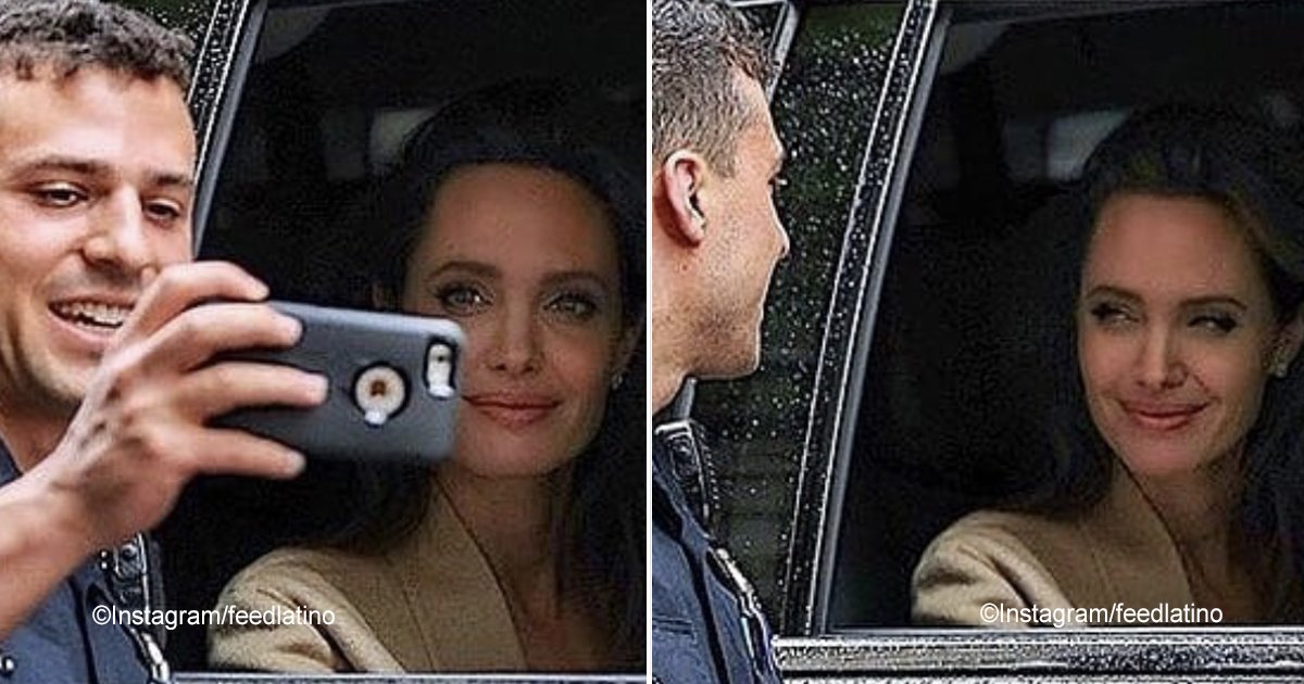 angelinajolie.jpg?resize=412,275 - Un policía se tomó una selfie con Angelina Jolie, la fotografía ha impactado en las redes sociales