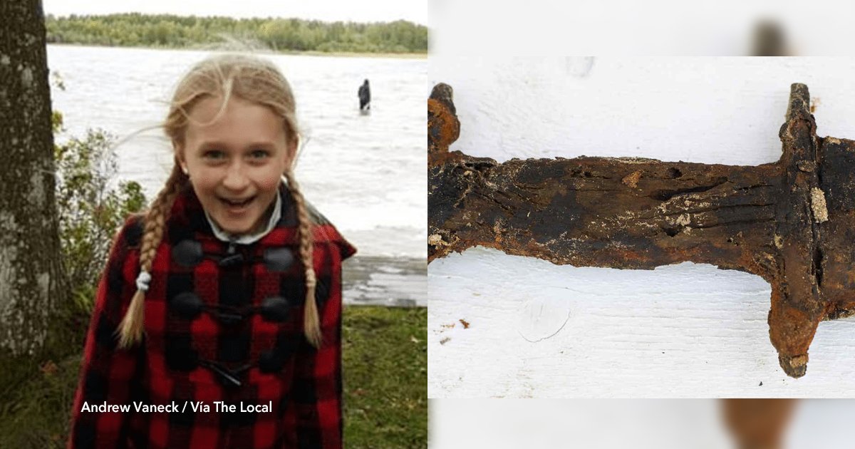 cover22 6.png?resize=1200,630 - En Suecia, una niña encontró una espada de la era pre vikinga de 1500 años en un lago y la nombraron "reina de Suecia"