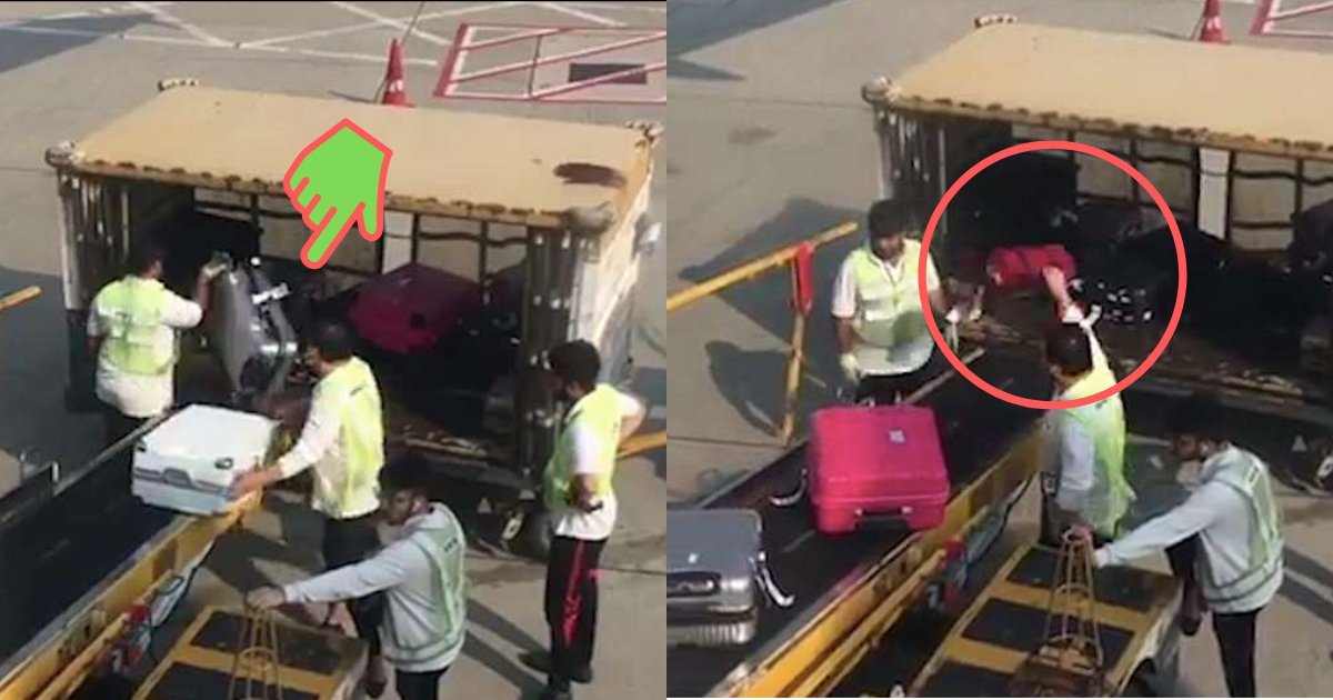 divya1.jpg?resize=1200,630 - On voit des bagagistes négligents maltraiter des valises à l'aéroport