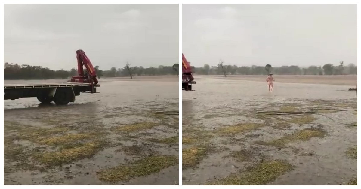 farmer.jpg?resize=1200,630 - Regardez comment un agriculteur australien a célébré la première pluie après des mois de sécheresse
