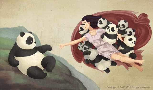 img2fvkddcwznqwtrn0z1eeh2r084bzbaewhtzmtuaefguejsvufbqvjzzjy.gif?resize=412,275 - [Photos] Elle intègre des pandas dans les œuvres des plus grands peintres.