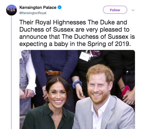 Harry and Meghan baby announcement