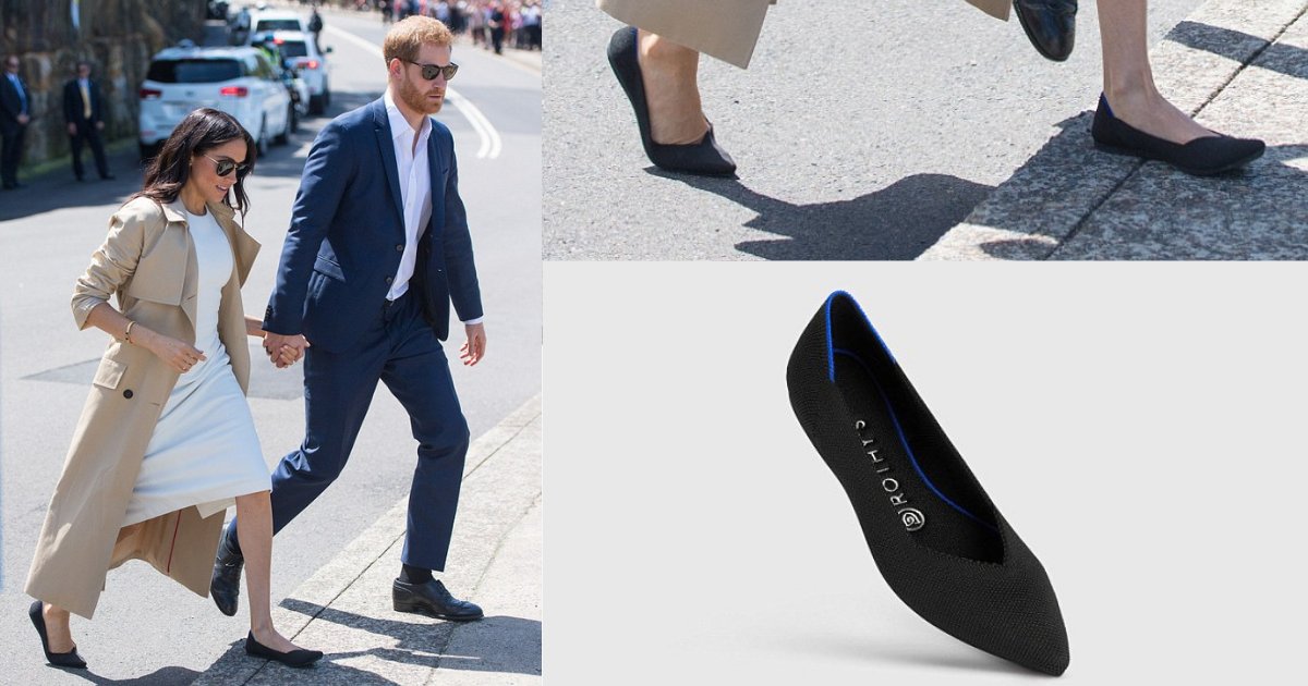 shivam2 8.png?resize=1200,630 - Pair Of Black Flats The Duchess of Sussex Wore In Sydney Are Actually Made Of Recycled Plastic Bottles