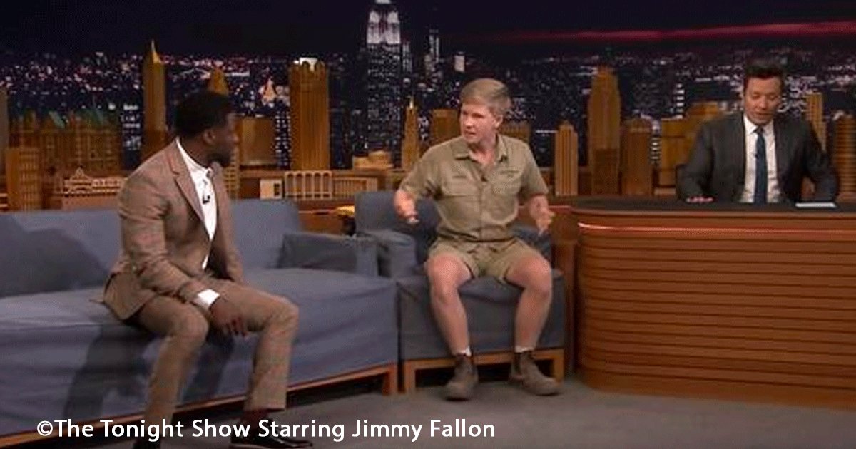 sin titulo 1 19.png?resize=412,275 - Jimmy Fallon invitó a Robert Irwin a su programa quien mostró algunos animales que pusieron a Kevin Hart en shock