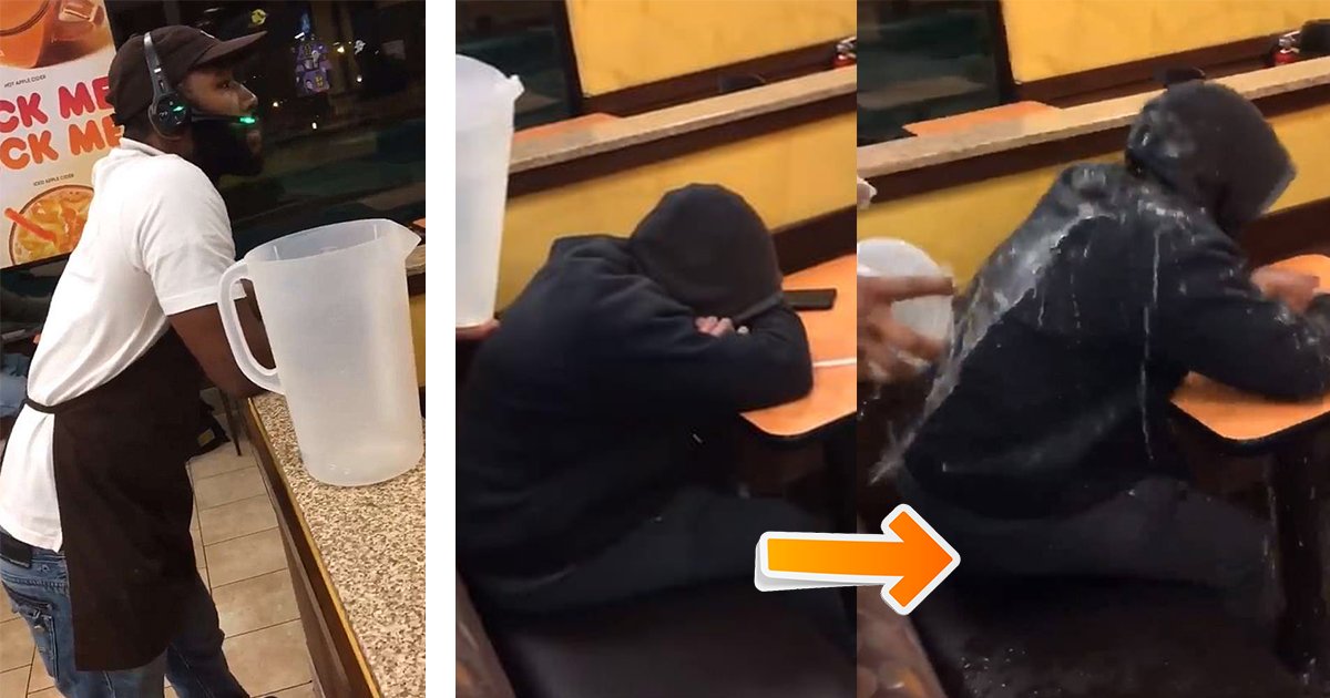 tbnl4.jpg?resize=412,232 - Des images choquantes de deux travailleurs de Dunkin 'Donuts qui se filment tout en intimidant un sans-abri au restaurant