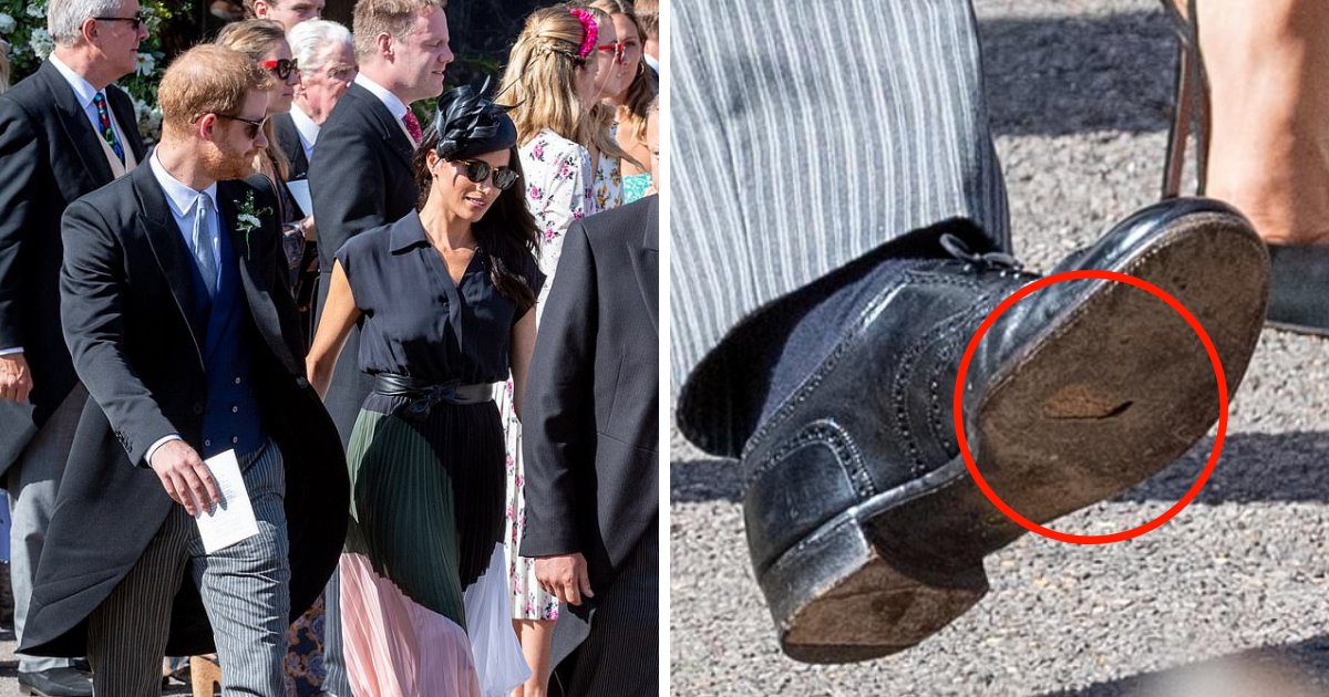 untitled design 49.png?resize=1200,630 - Prince Harry Attended Royal Wedding In Worn-Out Shoes With A Hole In The Sole