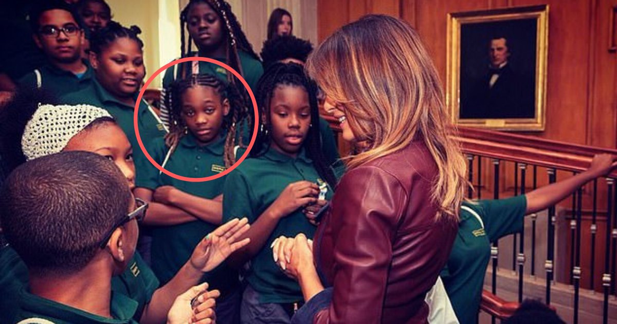 y5 3.png?resize=412,232 - L'expression bizarre d'une jeune fille lors d'une rencontre avec Melania Trump devient virale sur Internet