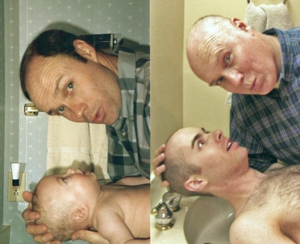 Папой сын ванна. Фото спустя годы. Год спустя. Отец и сын спустя годы. Люди спустя 10 лет.
