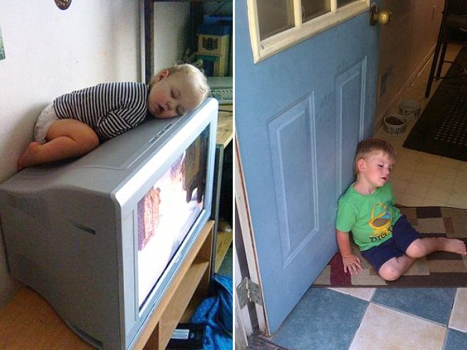 24 Hilarious Photos Proving That Kids Can Literally Sleep Anywhere. #8 Made My Day, LOL!
