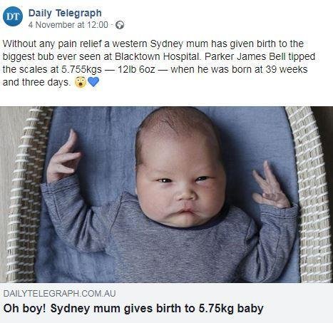 high weight baby