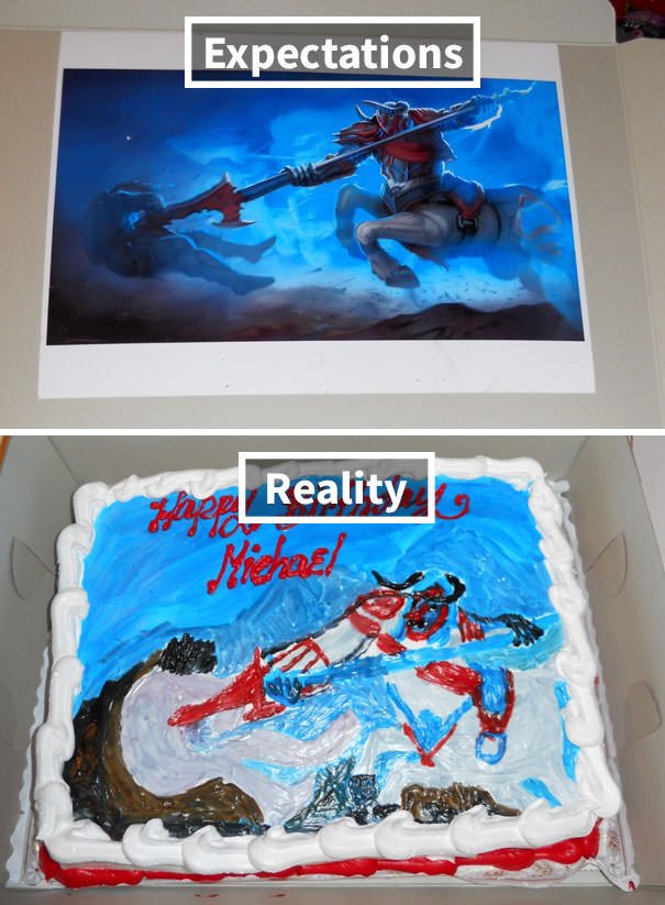 My Lol Themed Birthday Cake. The Baker Actually Thought He Could Free-Hand It