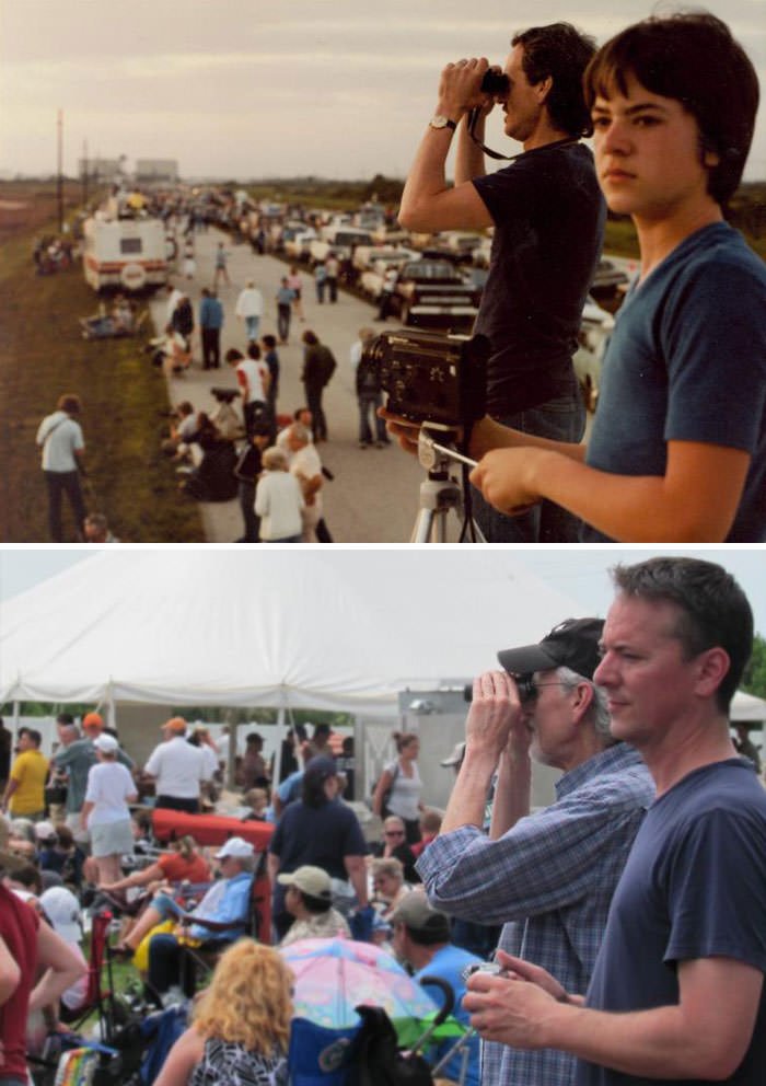 Father And Son, The Very First And Last Space Shuttle Launch, 30 Years Apart
