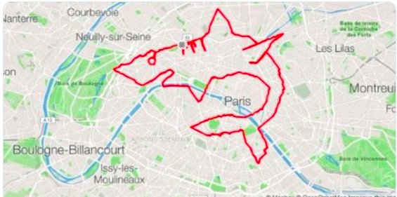 img 5be1ac4f9ae68.png?resize=1200,630 - La triathlète Marine Leleu dessine un requin avec son GPS en marchant dans les rues de Paris.
