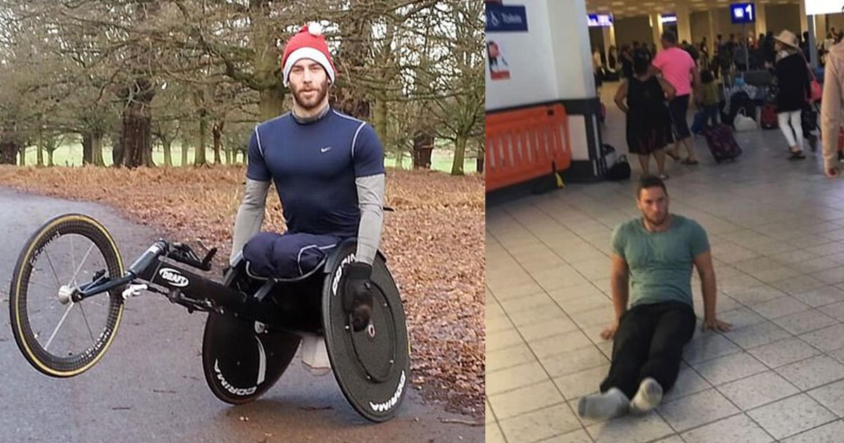 paraplegic athlete sues luton airport as he was forced to drag himself through the terminal.jpg?resize=1200,630 - Paraplegic Athlete Sues Luton Airport As He Was Forced To Drag Himself Through The Terminal