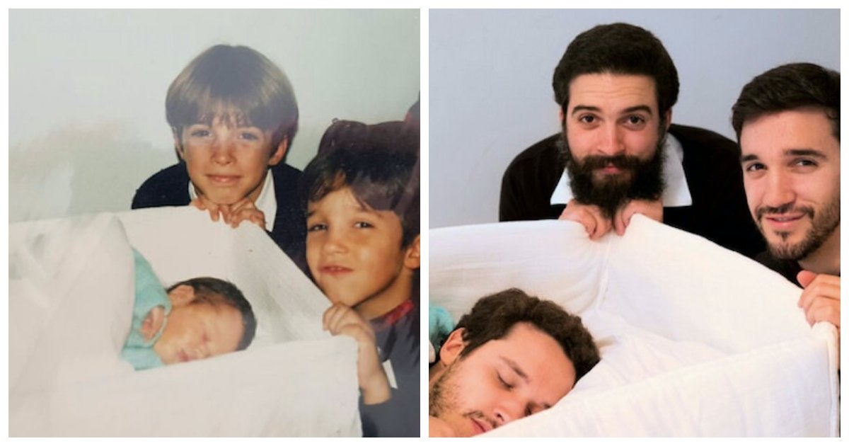 recreate1.jpg?resize=412,232 - 35 Of The Best Recreations of Family Photos