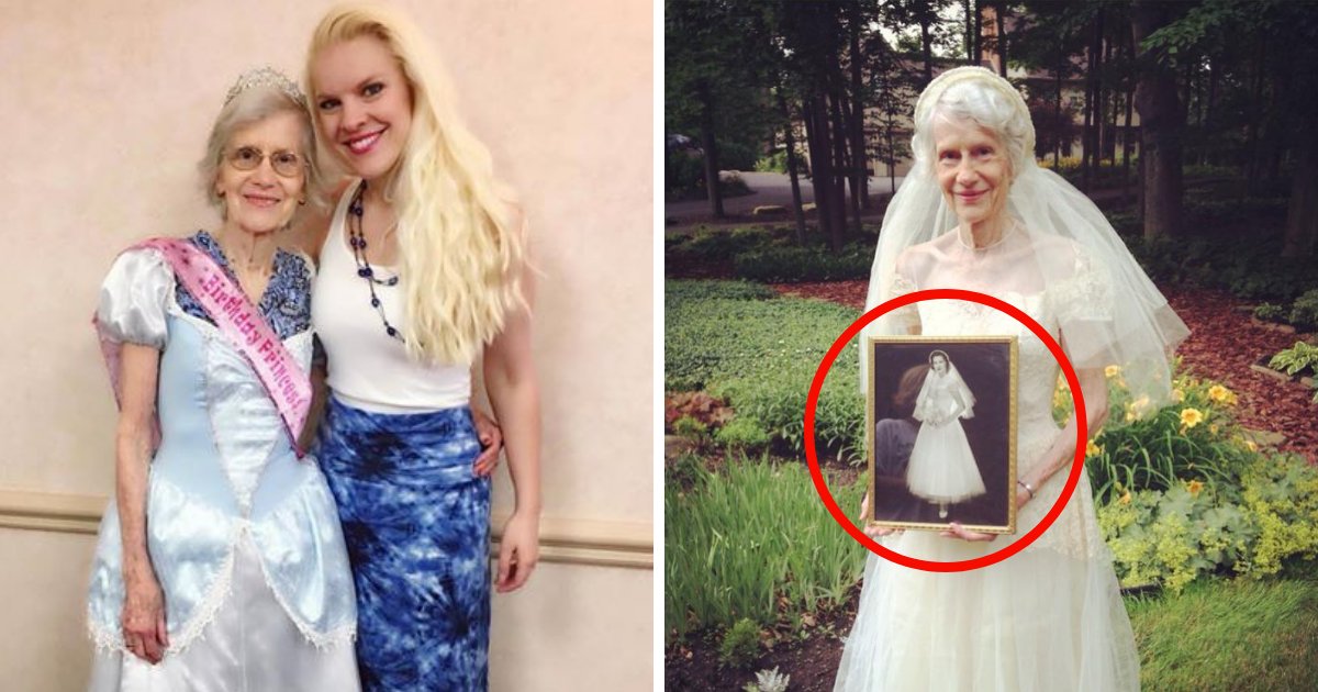 untitled design 54.png?resize=1200,630 - Une grand-mère porte fièrement la même robe qu'elle portait à son mariage il y a 63 ans