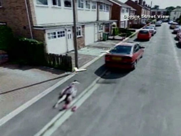 25 Weird Things Found on Google Maps - Is that a human body lying on the ground?