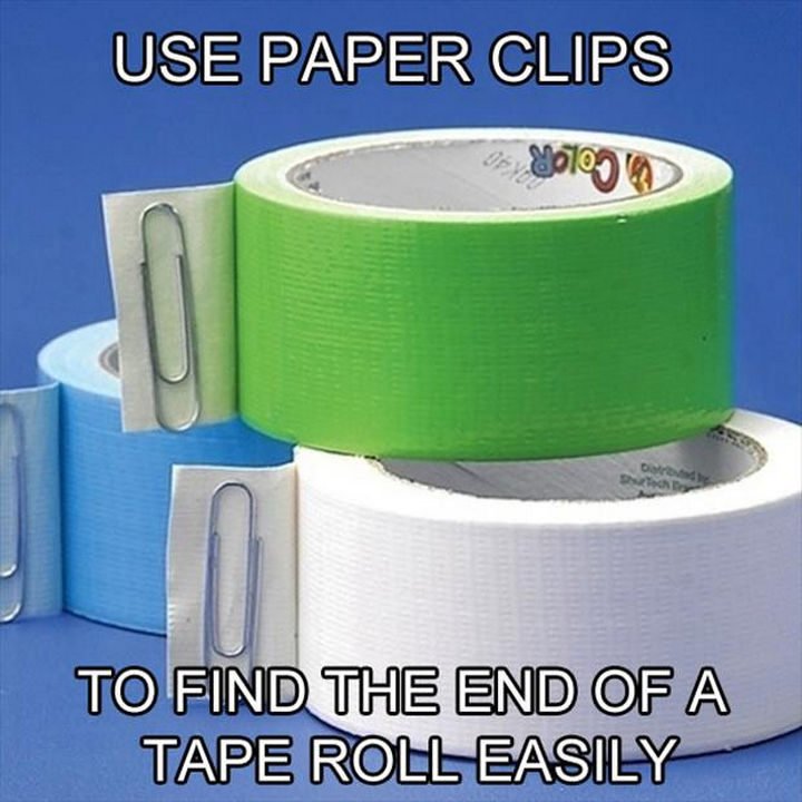 26 Simple Life Hacks - This is especially useful on packing tape!