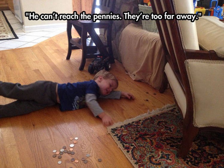 37 Photos of Kids Losing It - He can