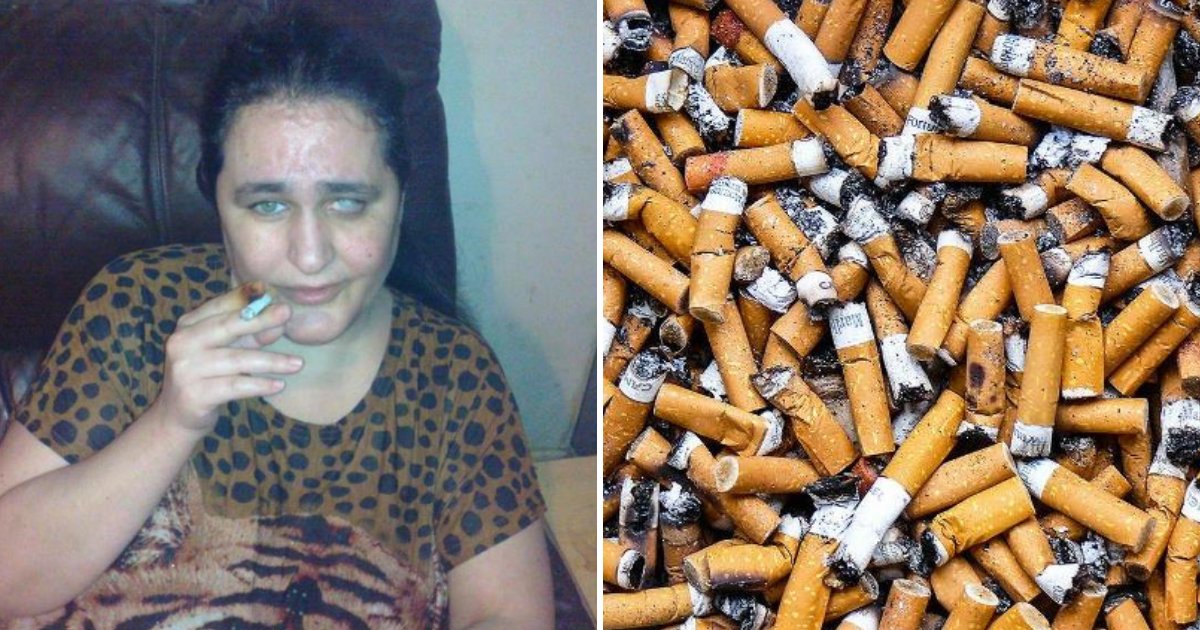 cigbutt2.png?resize=1200,630 - Une mère de 42 ans mange des mégots de cigarettes chaque nuit et dit qu'elle ne peut pas s'arrêter