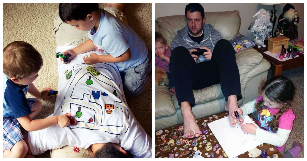 dad.jpg?resize=412,275 - 16 Dads with Genius Ways of Keeping Their Children Entertained And The Kids Love It