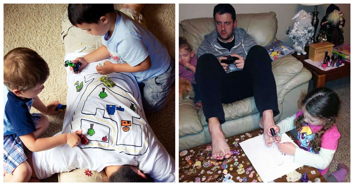 dad.jpg?resize=412,232 - 16 Dads with Genius Ways of Keeping Their Children Entertained And The Kids Love It