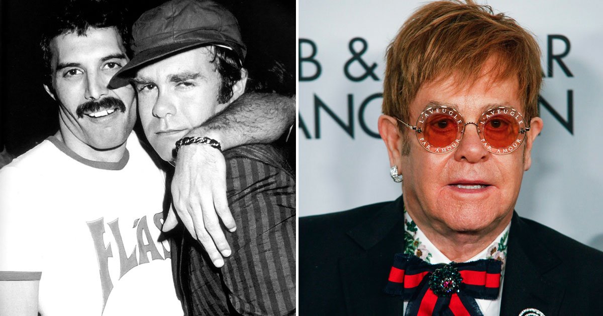 elton freddie.jpg?resize=1200,630 - Elton John a reçu le dernier cadeau de Noël de Freddie Mercury après qu'il soit mort du sida