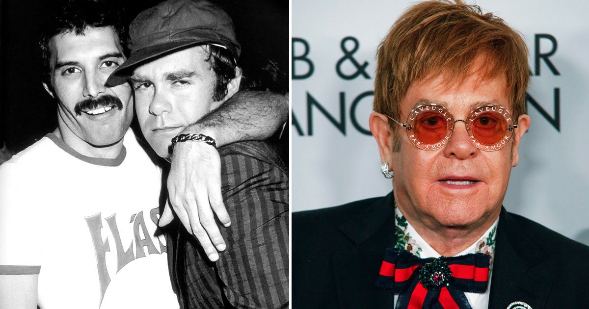 elton freddie.jpg?resize=412,275 - Elton John a reçu le dernier cadeau de Noël de Freddie Mercury après qu'il soit mort du sida