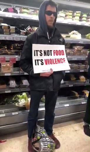 Activists protested
