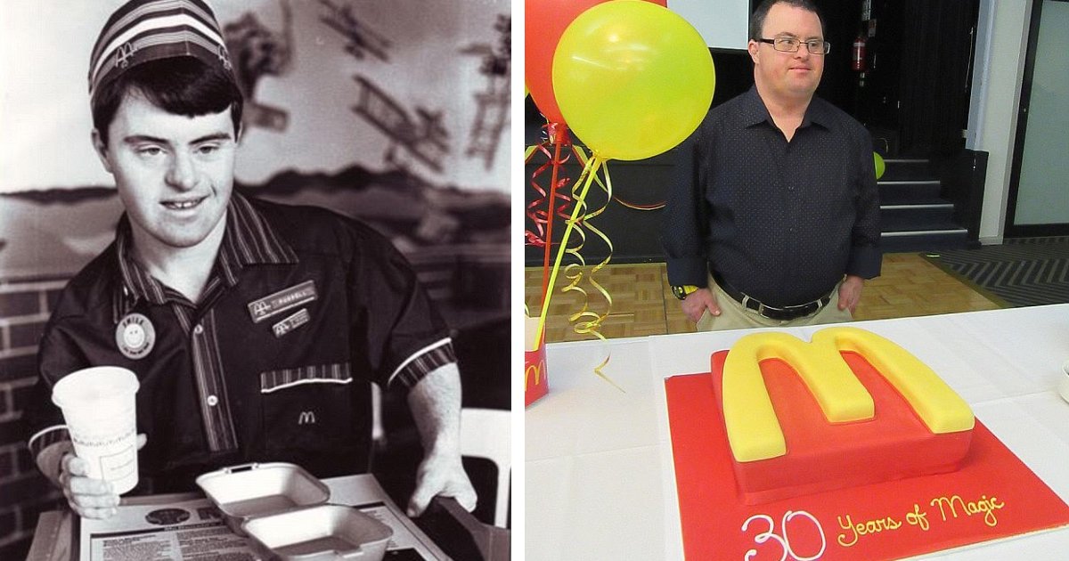 featured image 13.png?resize=1200,630 - Un employé de McDonald's atteint de trisomie dont le dévouement a fait de lui une «icône» prend sa retraite après 32 ans de service