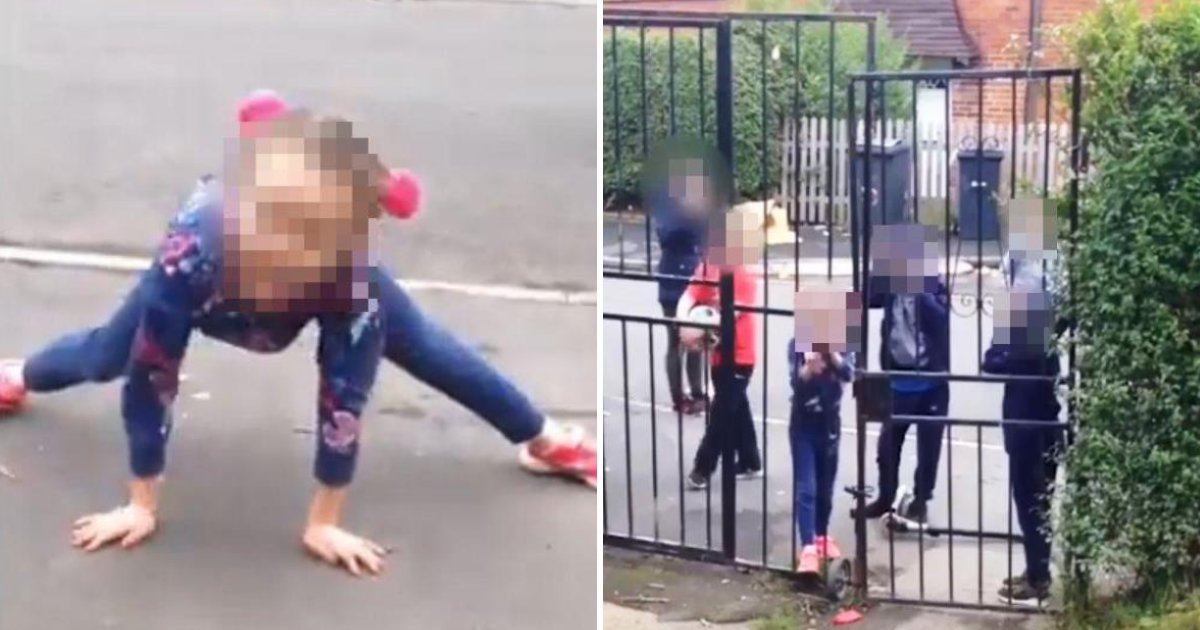 girl5.png?resize=1200,630 - Gang Of Kids Caught On Camera Throwing Bottles At Family’s Gate And Insulting Strangers