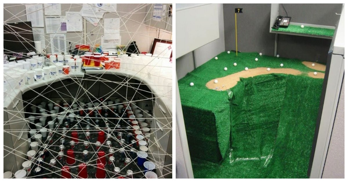 26 Funny Office  Pranks  That Are Anything but Subtle 