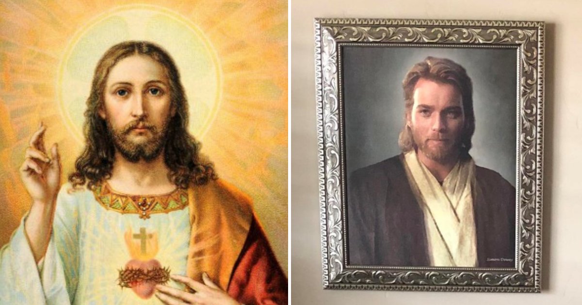 untitled design 44 1.png?resize=412,275 - Il fait une blague à ses parents religieux en leur achetant un portrait très spécial de Jésus