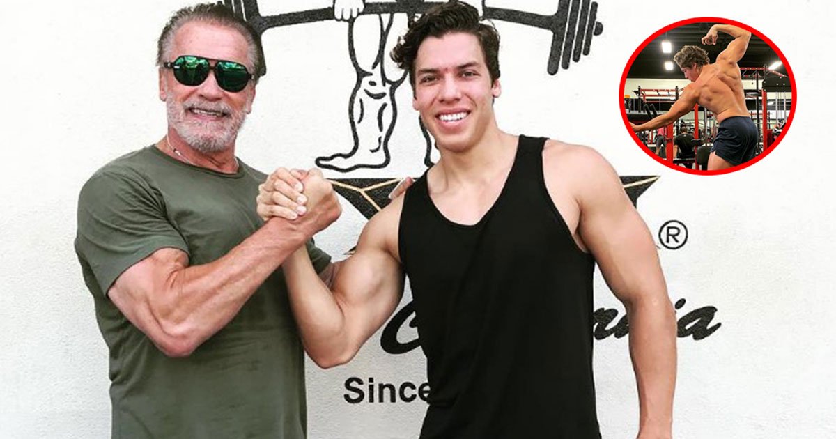 arnold schwarzeneggers son joseph recreated dads iconic pose.jpg?resize=1200,630 - Le fils d'Arnold Schwarzenegger, Joseph Baena, a recréé la pose emblématique son père et la ressemblance est frappante