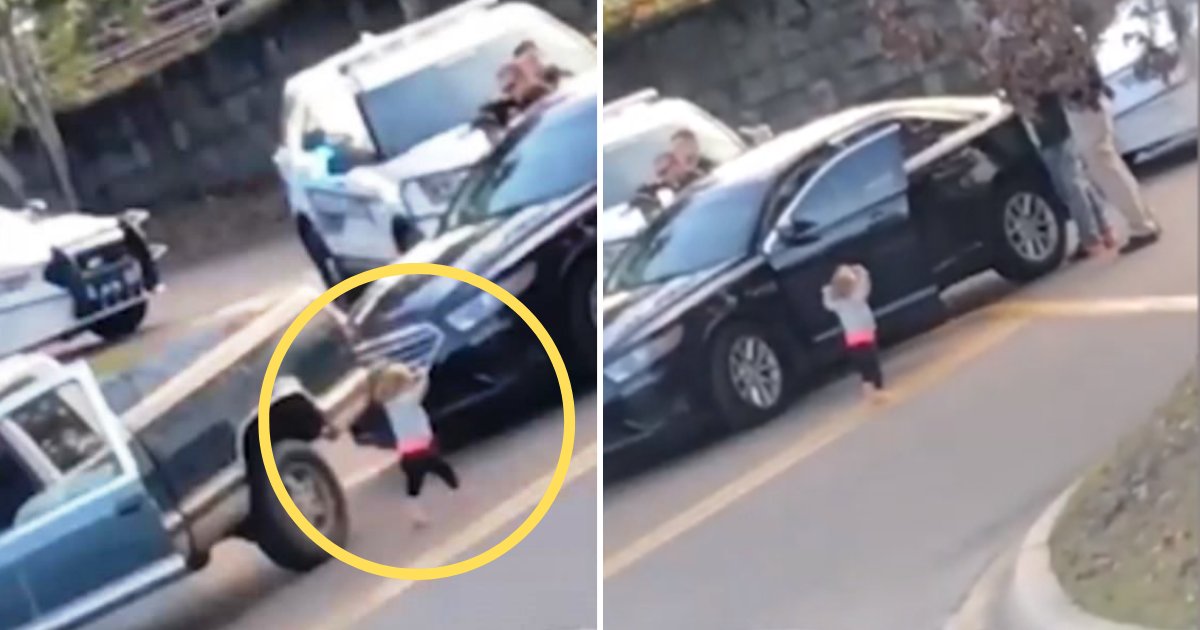 child4.png?resize=412,275 - Toddler Walks With Her Hands In the Air Towards Armed Police Officers After Her Parents Were Detained