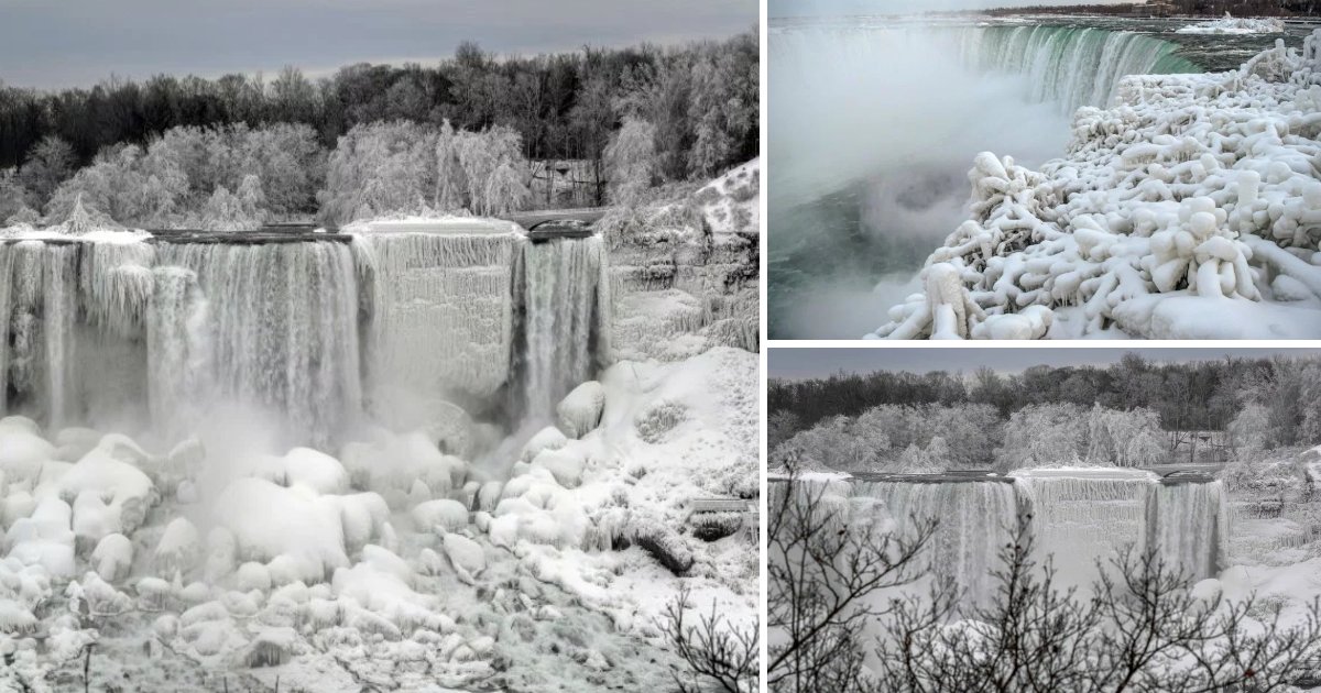 featured image 32.png?resize=1200,630 - Part Of Niagara Falls Has Frozen During Winter And The Photos Are Just Amazing