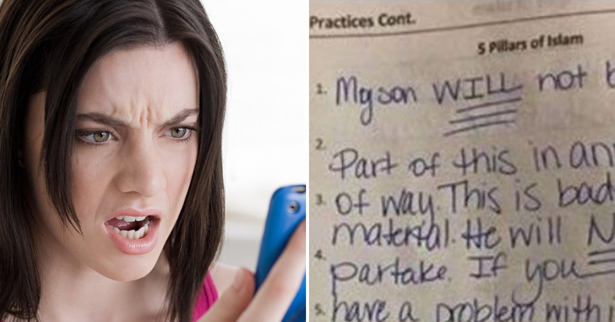 mother.png?resize=1200,630 - Mother Outraged By Son’s Homework And Slammed His Teacher On Social Media