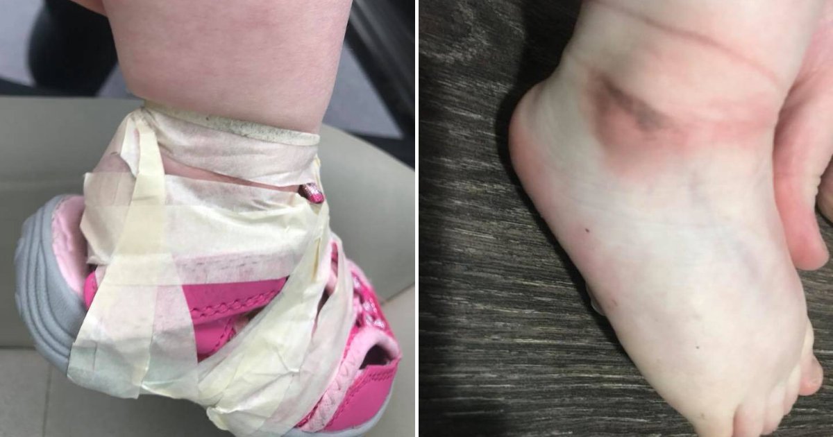 untitled design 8.png?resize=412,232 - Parents Outraged After Daycare Workers Taped Toddler's Shoes To Her Feet