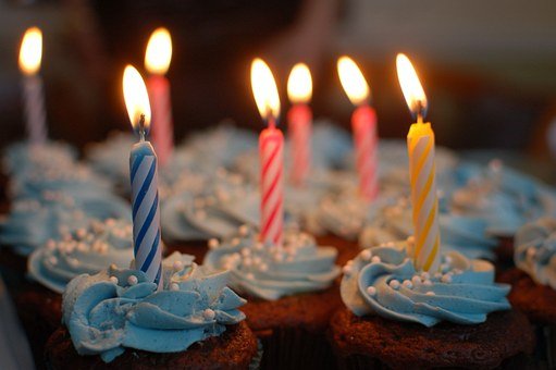 생일 케이크, 케이크, 생일, 컵 케이크, 촛불, 축하, 불꽃