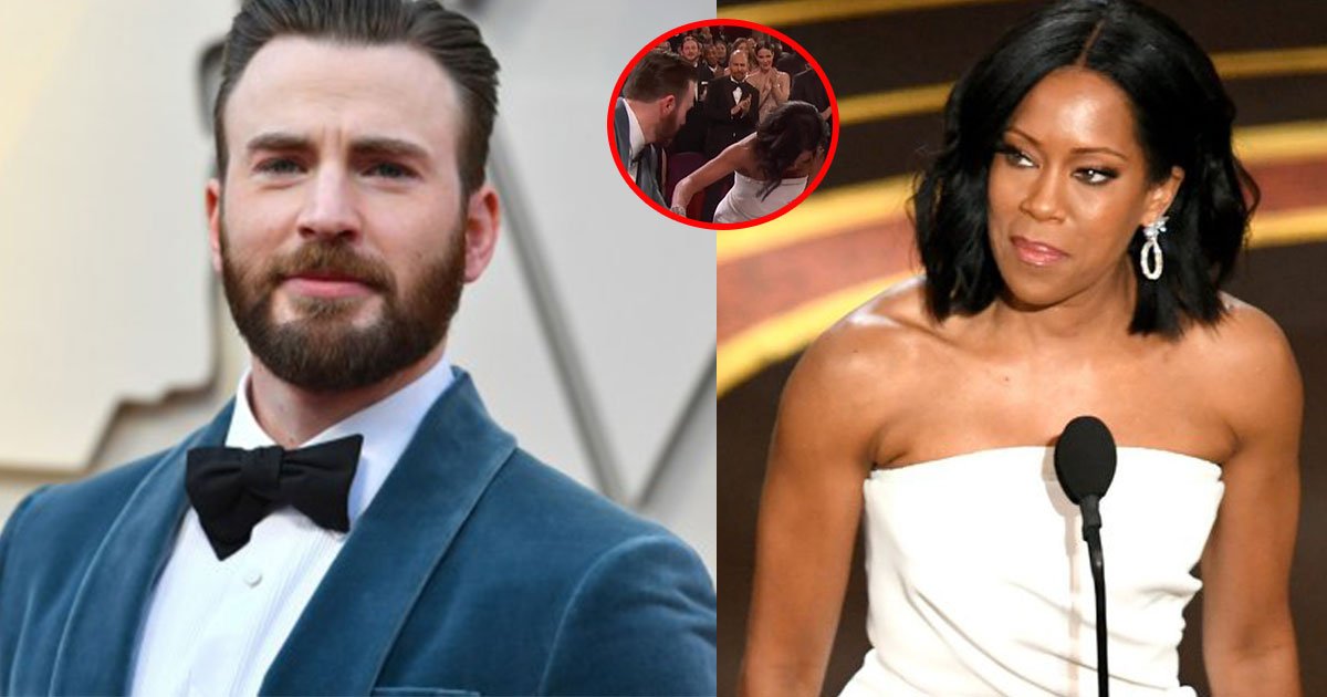 chris evan helped regina king to the stage and social media users are impressed by his nice gesture.jpg?resize=412,232 - Chris Evans a aidé Regina King à se rendre sur la scène des Oscars; les utilisateurs des médias sociaux sont impressionnés par son beau geste