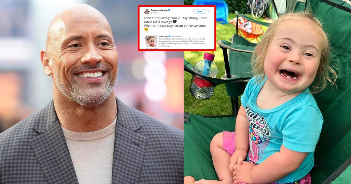 dwayne johnson wished little girl with downs syndrome to stay strong.jpg?resize=1200,630 - Dwayne Johnson Wished Little Girl With Down's Syndrome To ‘Stay Strong’ And It Is Really Sweet