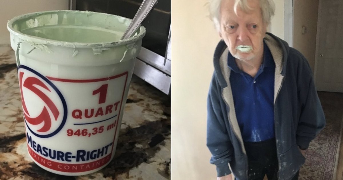 featured image 2.png?resize=412,275 - Un homme de 90 ans devient viral après avoir confondu accidentellement un pot de peinture avec un yaourt