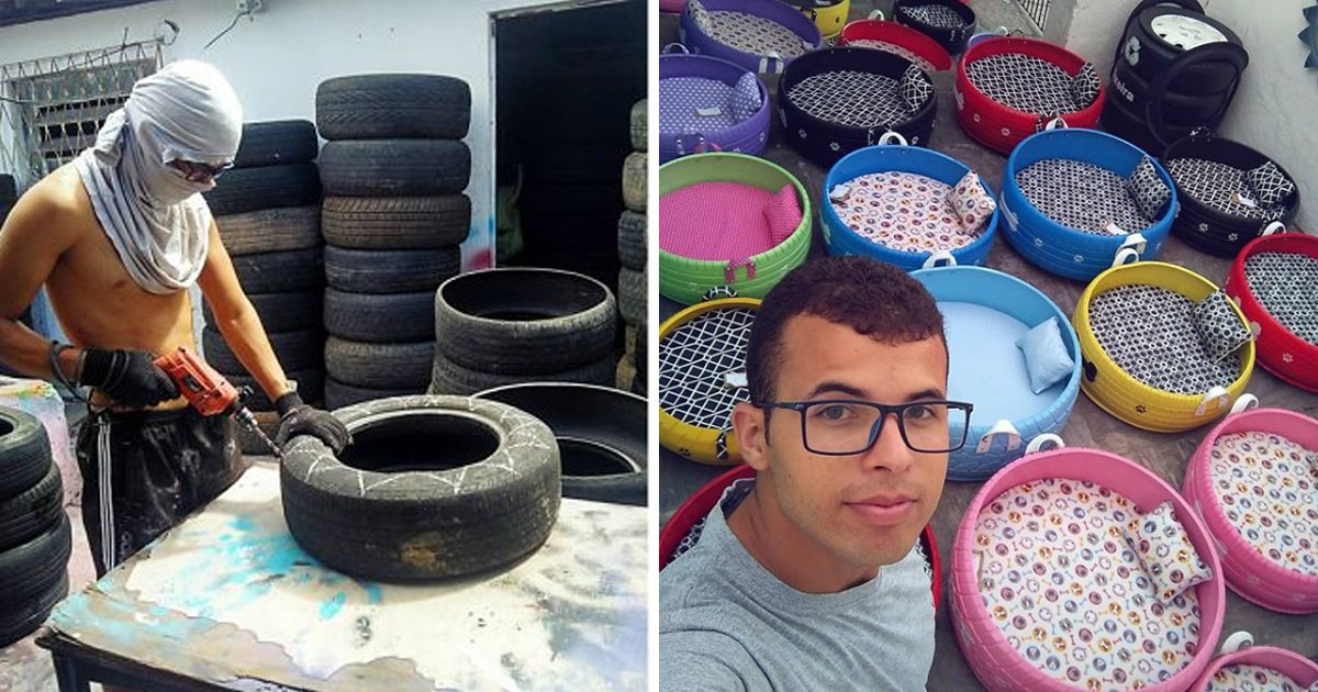 gaga.jpg?resize=1200,630 - Un artiste brésilien a transformé de vieux pneus en beaux lits pour chiens et c'est ce que vous verrez de mieux aujourd'hui