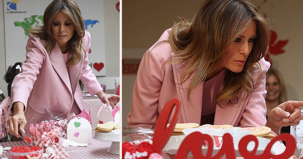 untitled 1 23.jpg?resize=412,275 - The First Lady Melania Trump Celebrated The Valentine's Day Surrounded By Kids
